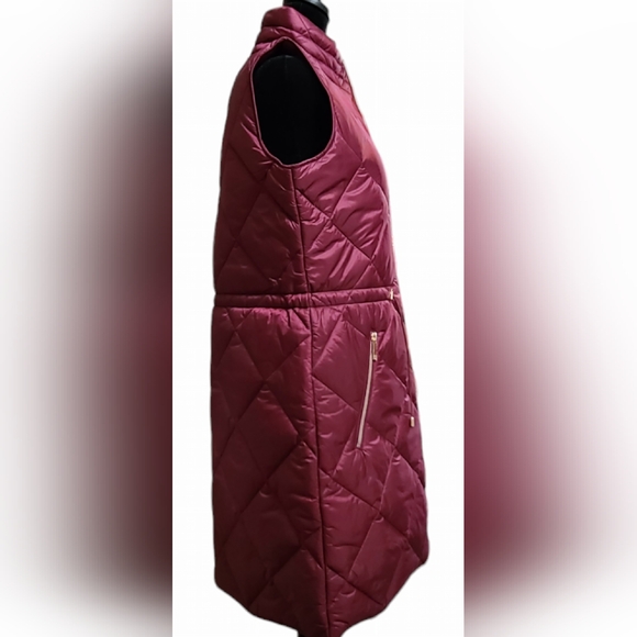 NWT Liz Claiborne size S burgundy vest - Picture 7 of 12